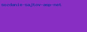 создание сайтов asp net